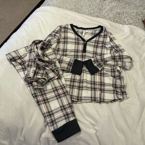 Plaid Pajamas with Dark Accents Joyspun